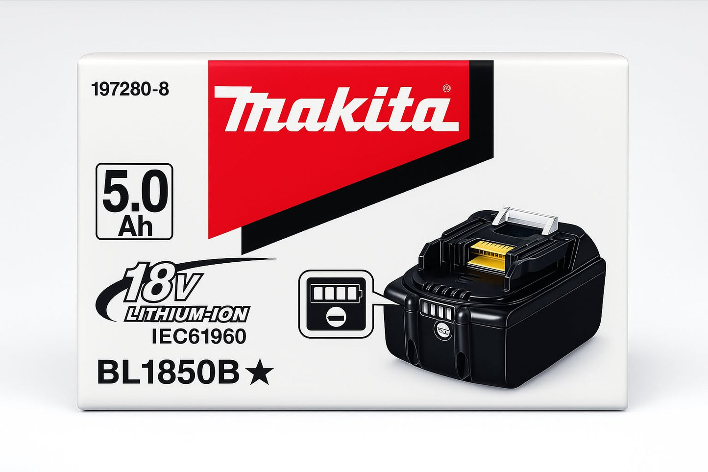 Makita BL1850B 18V LXT 5.0Ah Li-Ion Battery – Genuine 197280-8