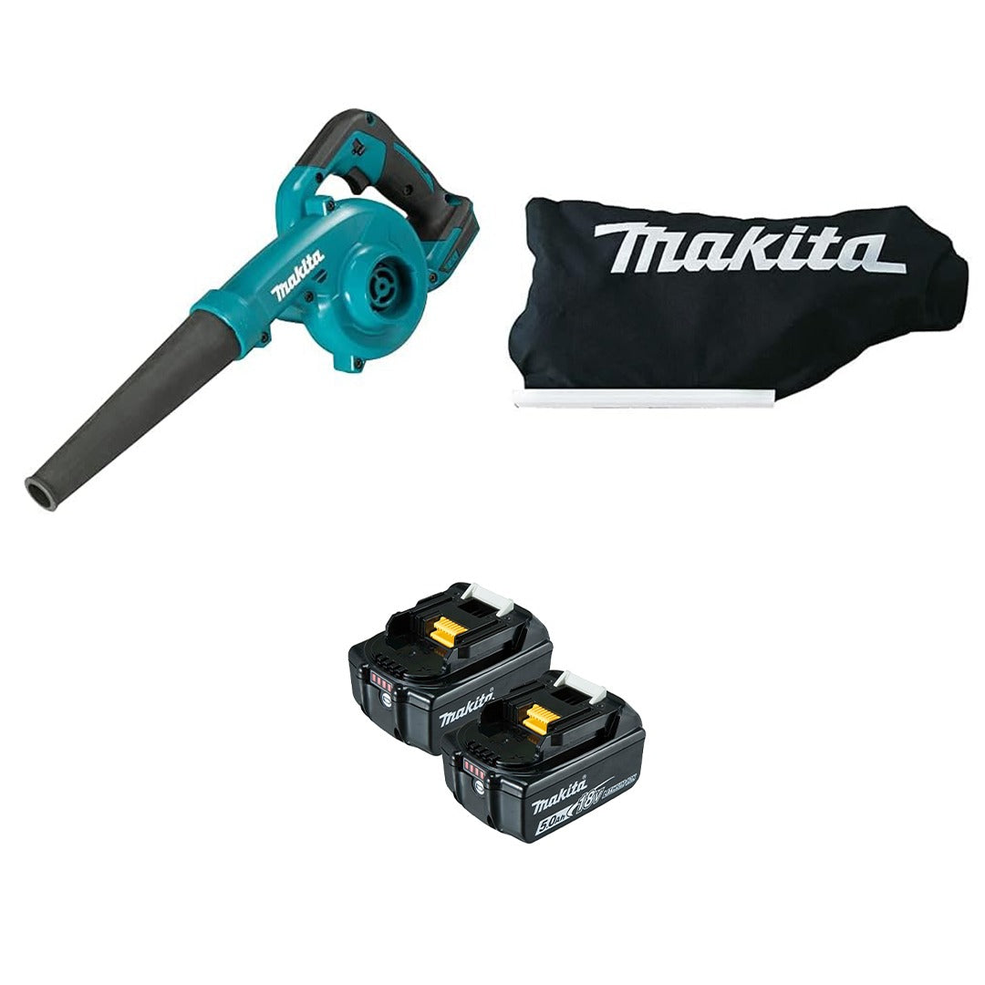 Makita DUB185RT 18V LXT Cordless Blower Kit with 2x 5.0Ah Batteries & Dust Bag